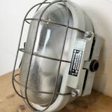Industrial Cast Aluminium Wall Light with Frosted Glass, 1970s