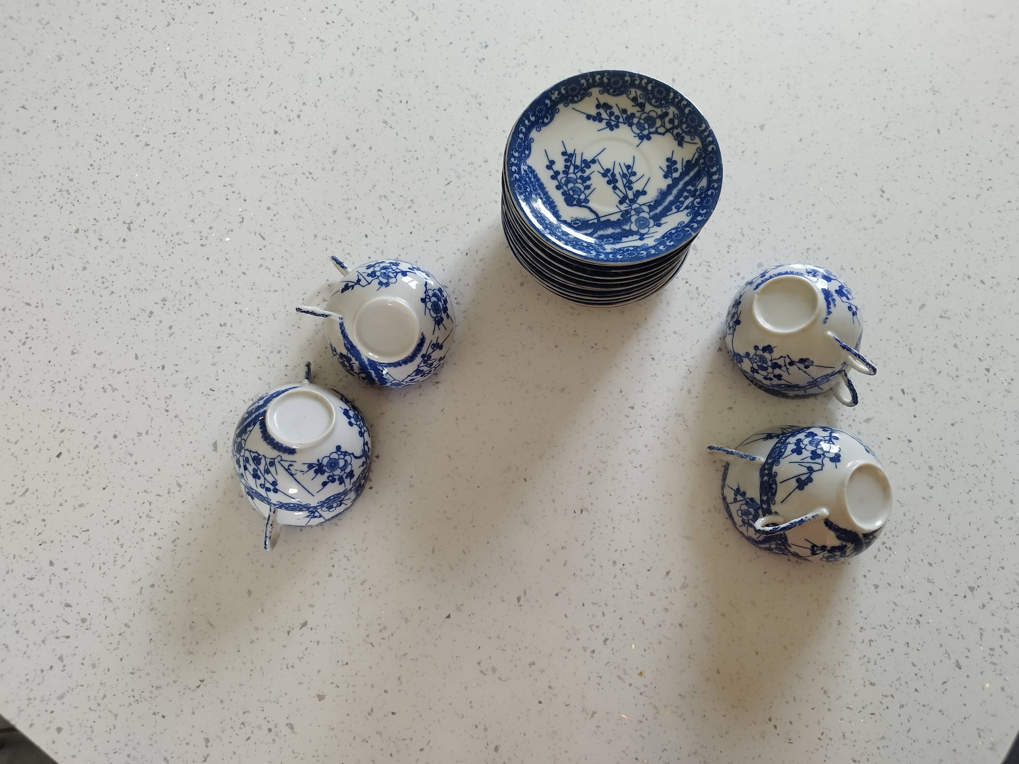 Antique Japanese porcelain tea service