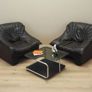 Leather armchair, Italian design, 1960s, production: Italy