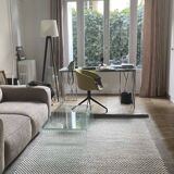 Beige wool rug