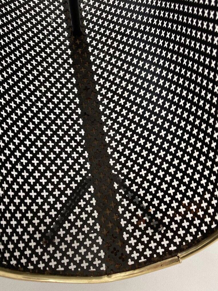 Magazine Rack • Perforated Metal • Brass • 1950