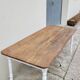 Rustic farmhouse bistro table in oak with Louis Philippe legs - 2m