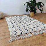 Berber rug ZigZag white and black 105x170 cm