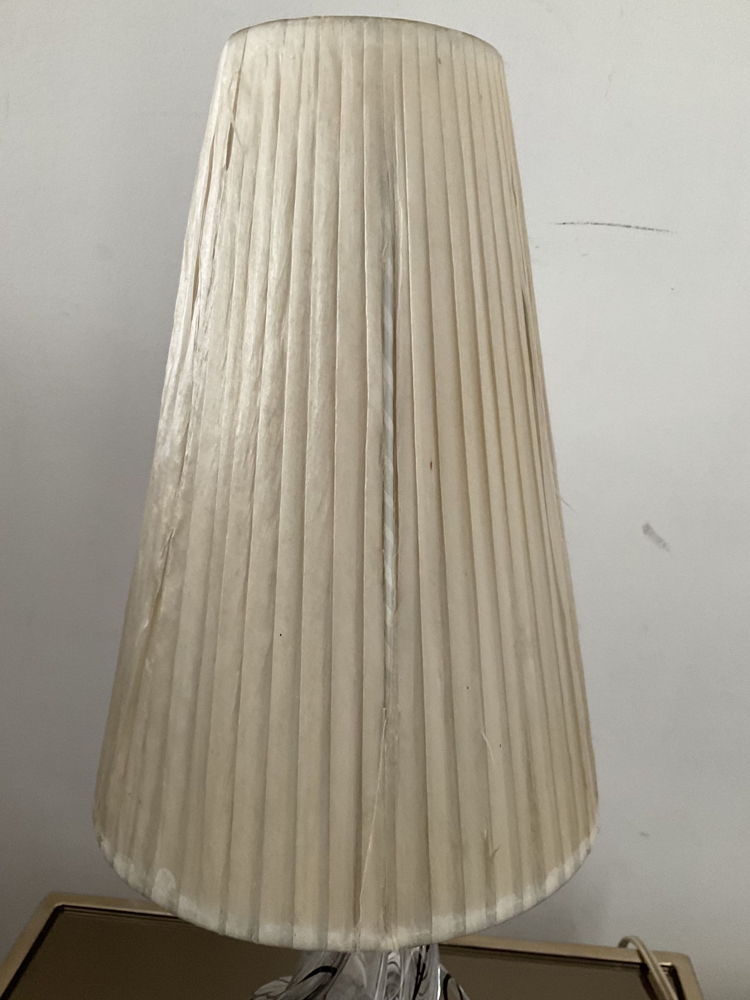 Lampe vintage en cristal France années 60-70