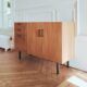 Renovated vintage modernist enfilade, 1950s-60s.