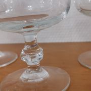Set of 6 water glasses on feet, grape decoration and Luminarc vine shoot