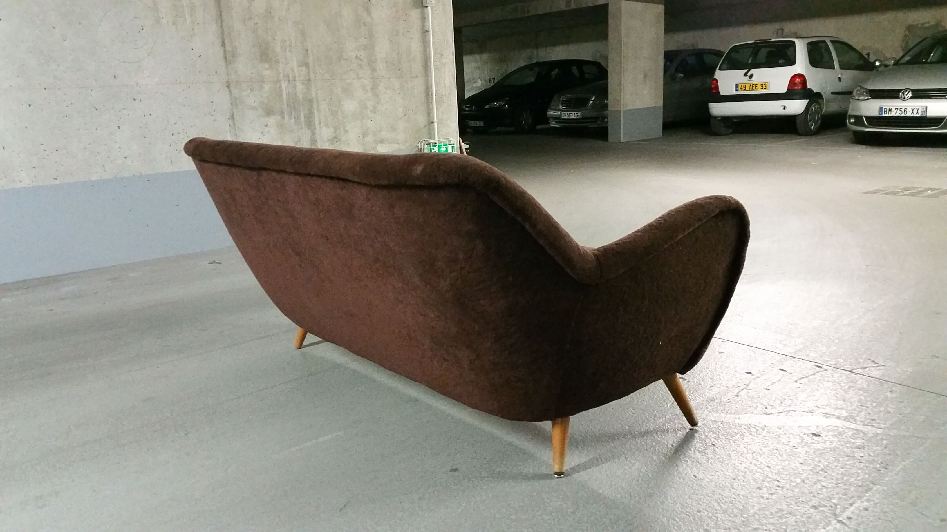 Salon canapé 2 fauteuils organic année 50