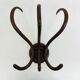 Antique Thonet bentwood wall mounted coat rack, 1930s