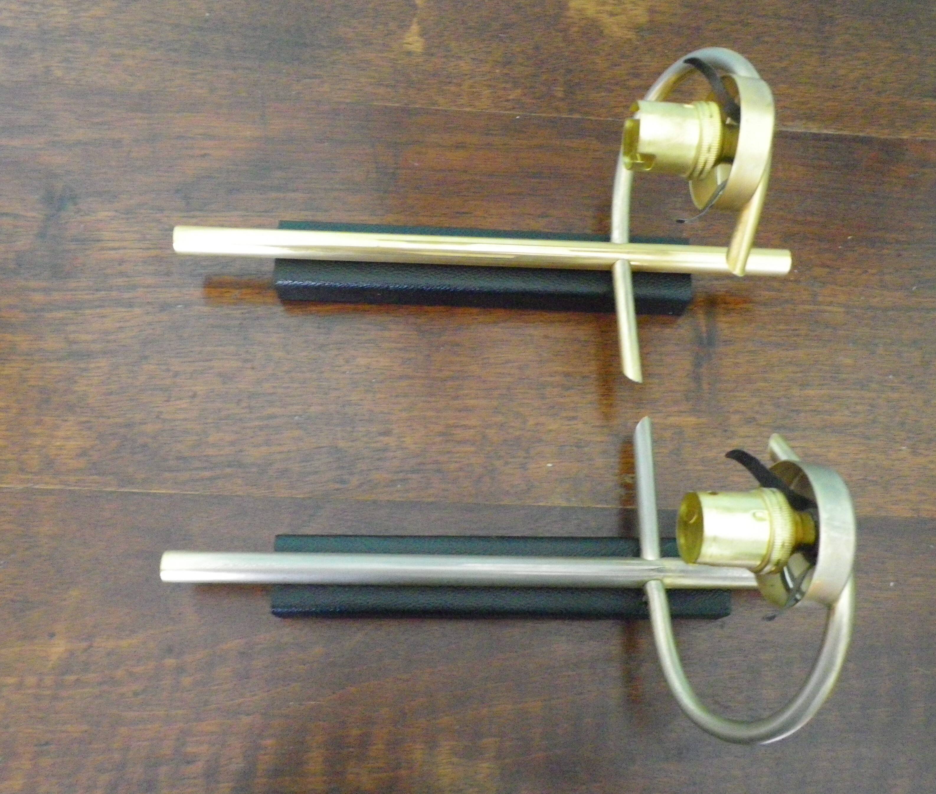 Vintage Glass Moulded Wall Sconces, 1960s, Set of 2