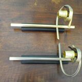 Vintage Glass Moulded Wall Sconces, 1960s, Set of 2