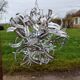 Vintage Chrome Metal Chandelier