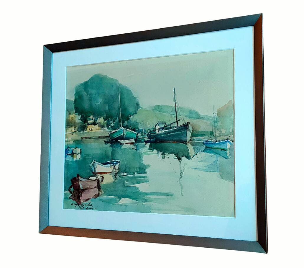 Tableau signé H. MARMONTES – Aquarelle - PONT-AVEN