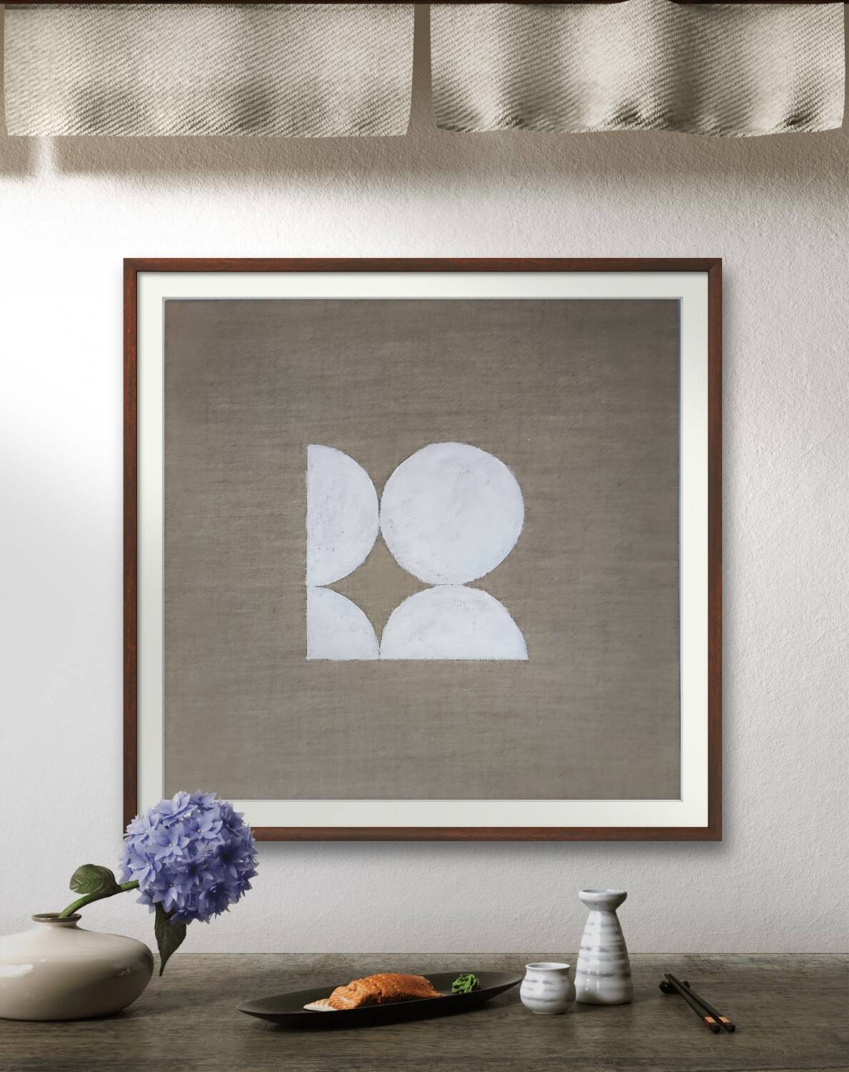 Modern jute painting 30 x 30 cm