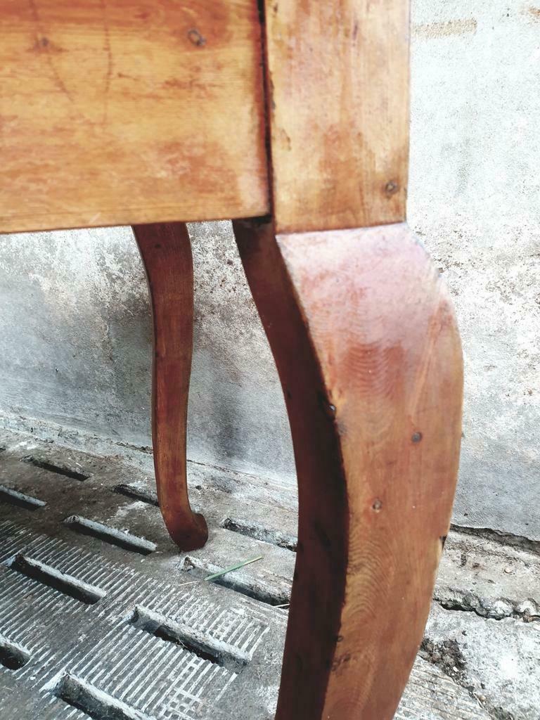 Old table pine dining table 76 x 256 cm