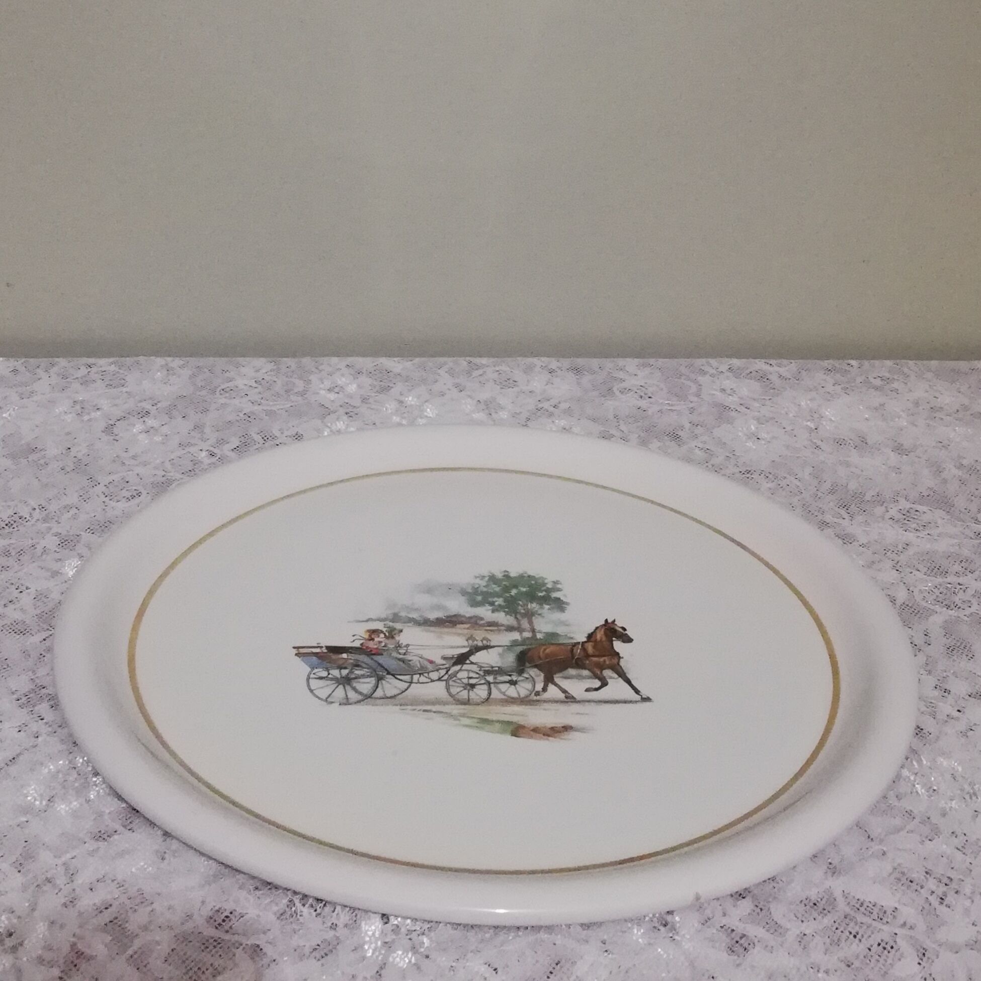 Flat Luneville Badonviller pattern carriages diameter 31