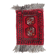 Tapis vintage fait main Ersari – 24 x 30 cm – Rouge éclatant - 1C968
