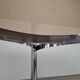Mid-century Czechoslovak smoked glass coffee table, chrome metal, 1970s