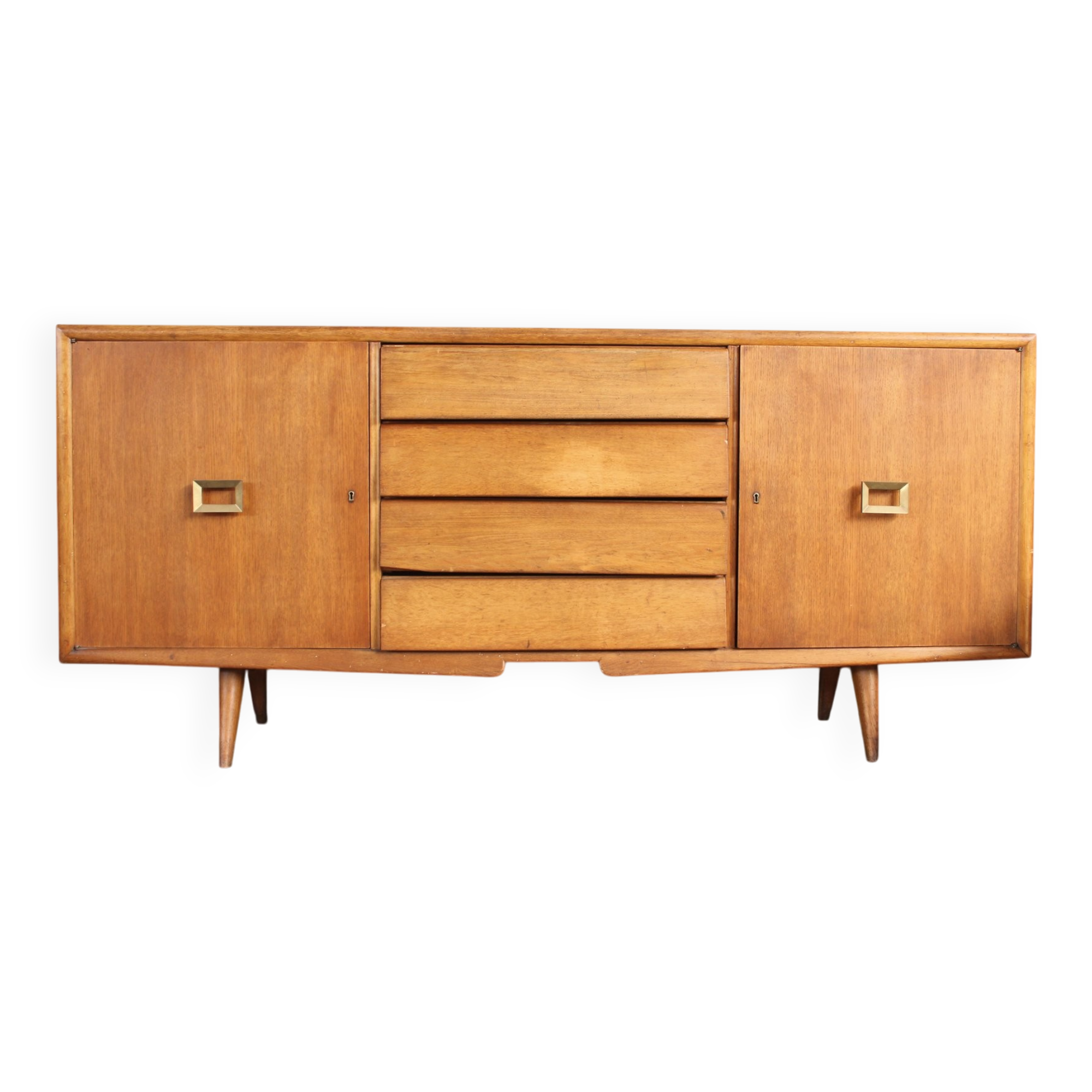 Enfilade with Brass Handles, Italy, 1960s