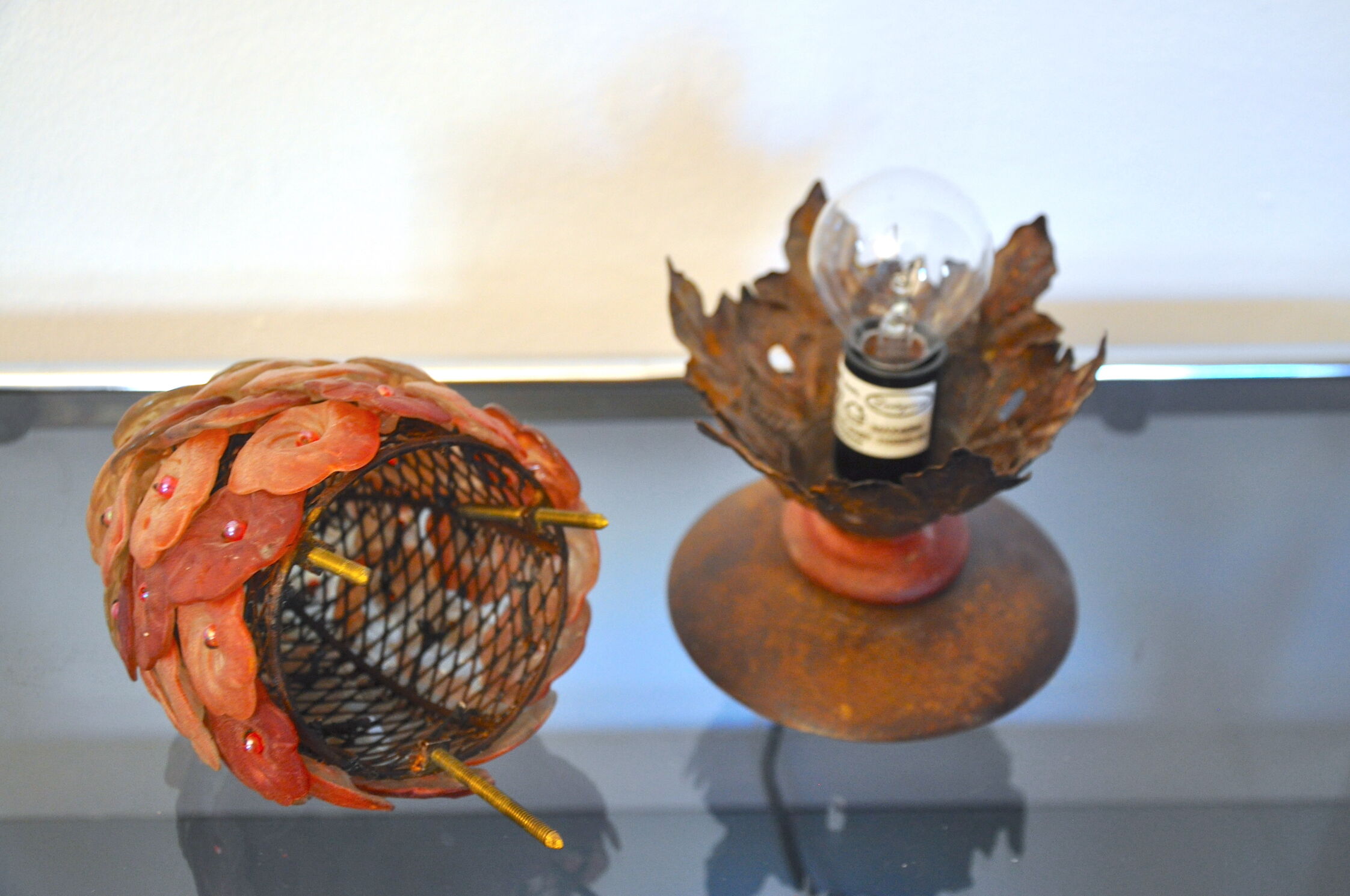 Murano floral lamp for L'artigiani, Italy, 1960