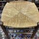 Suite of 8 oak chairs and straw seats - 1950s work