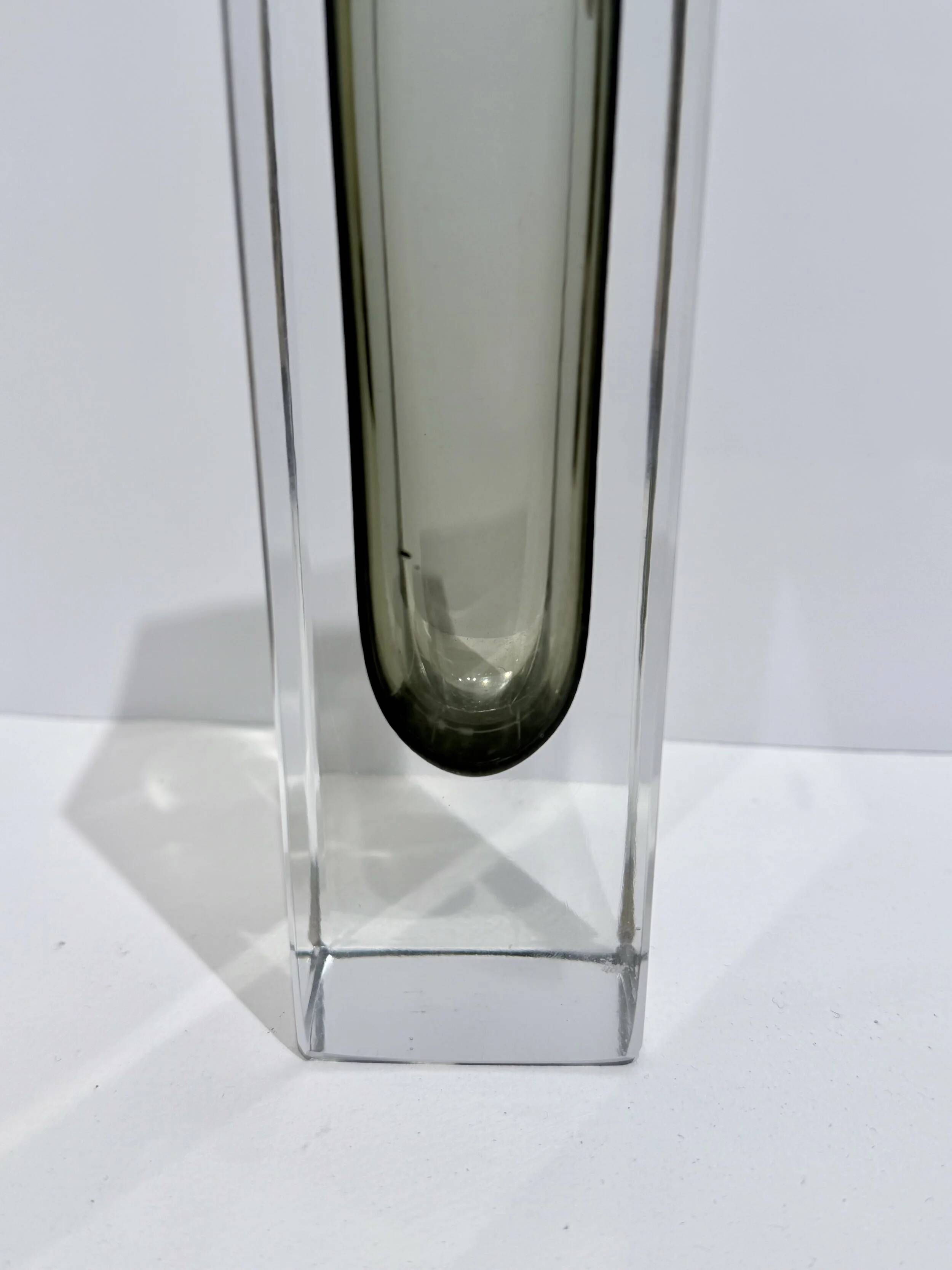 Sommerso vase - Murano blown glass, Italy 1970