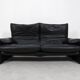 Cassina Maralunga 2,5 places - cuir noir