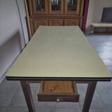 XXL table in Formica and solid oak