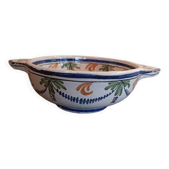 Old ear bowl Malicorne earthenware factory