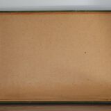 Wooden serving tray with fruit decor in green color