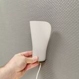 A set of retro wall lamps with white opal glass shades, Denmark 1950s