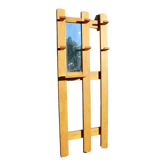 Portemanteau vestiaire bois design moderniste 1970-80