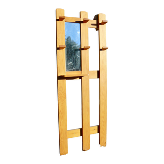 Coat rack wooden wardrobe modernist design 1970-80