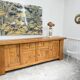 Brutalist 70's sideboard in solid elm