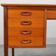 Mid-century Danish freestanding teak writing desk