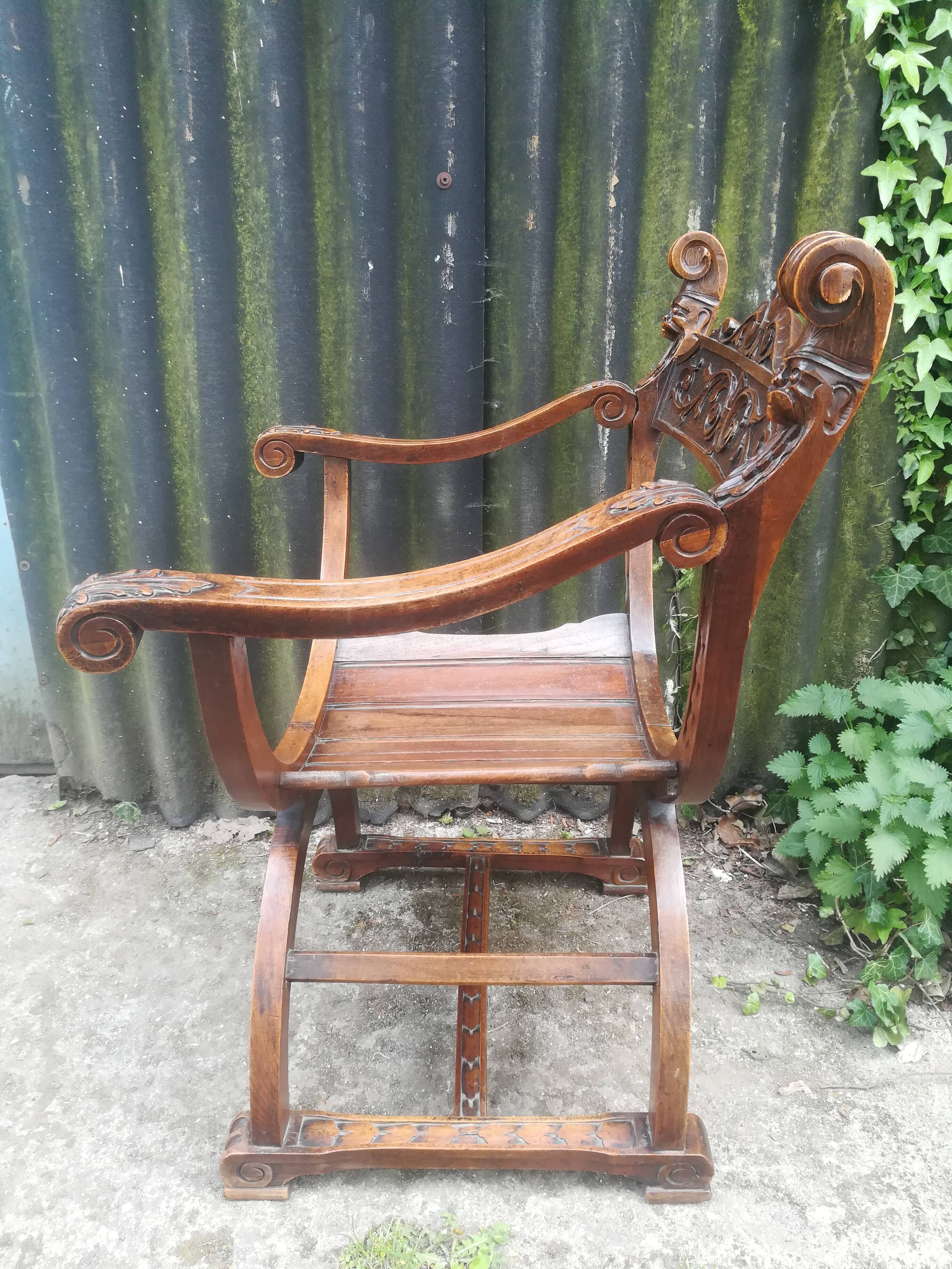 Dagobert walnut armchair