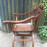 Dagobert walnut armchair