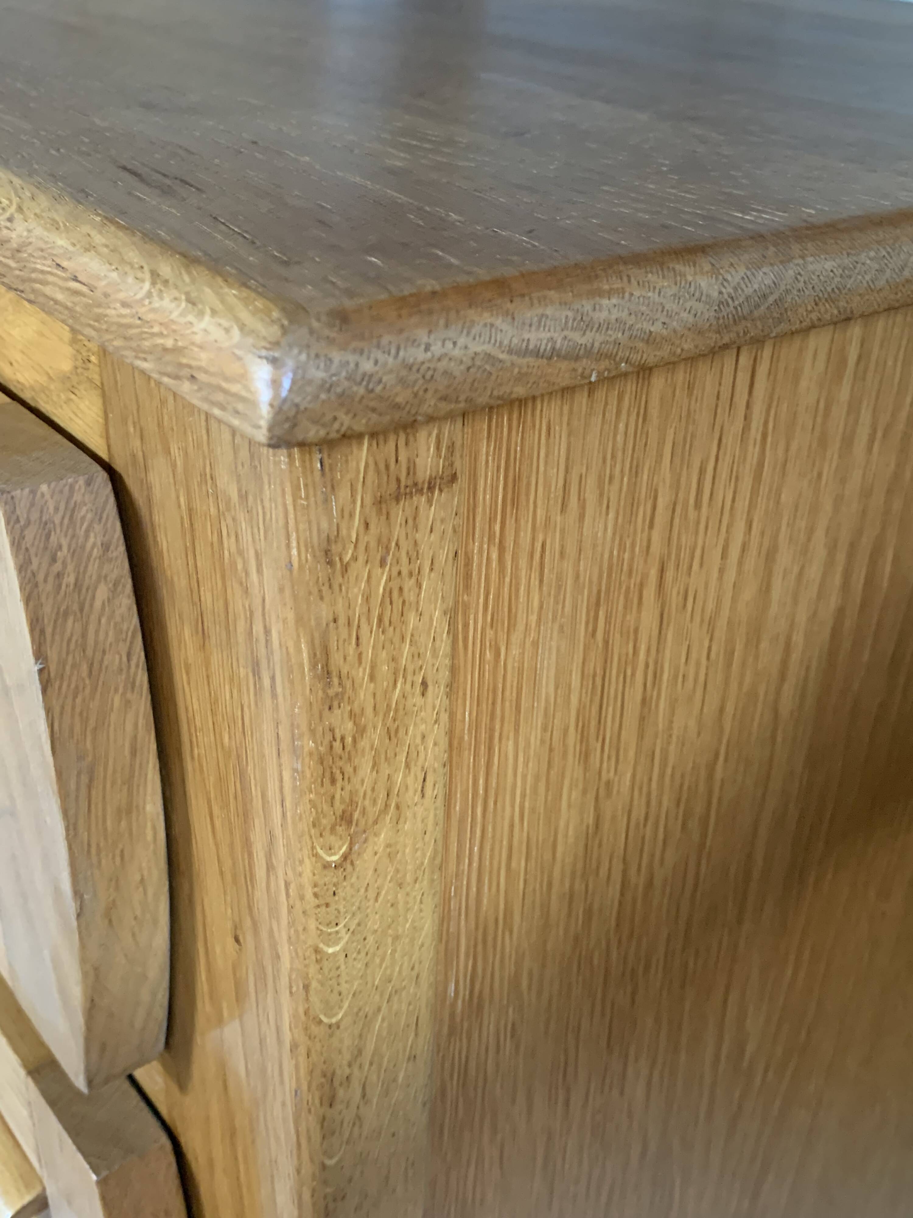 Vintage solid oak chest of drawers