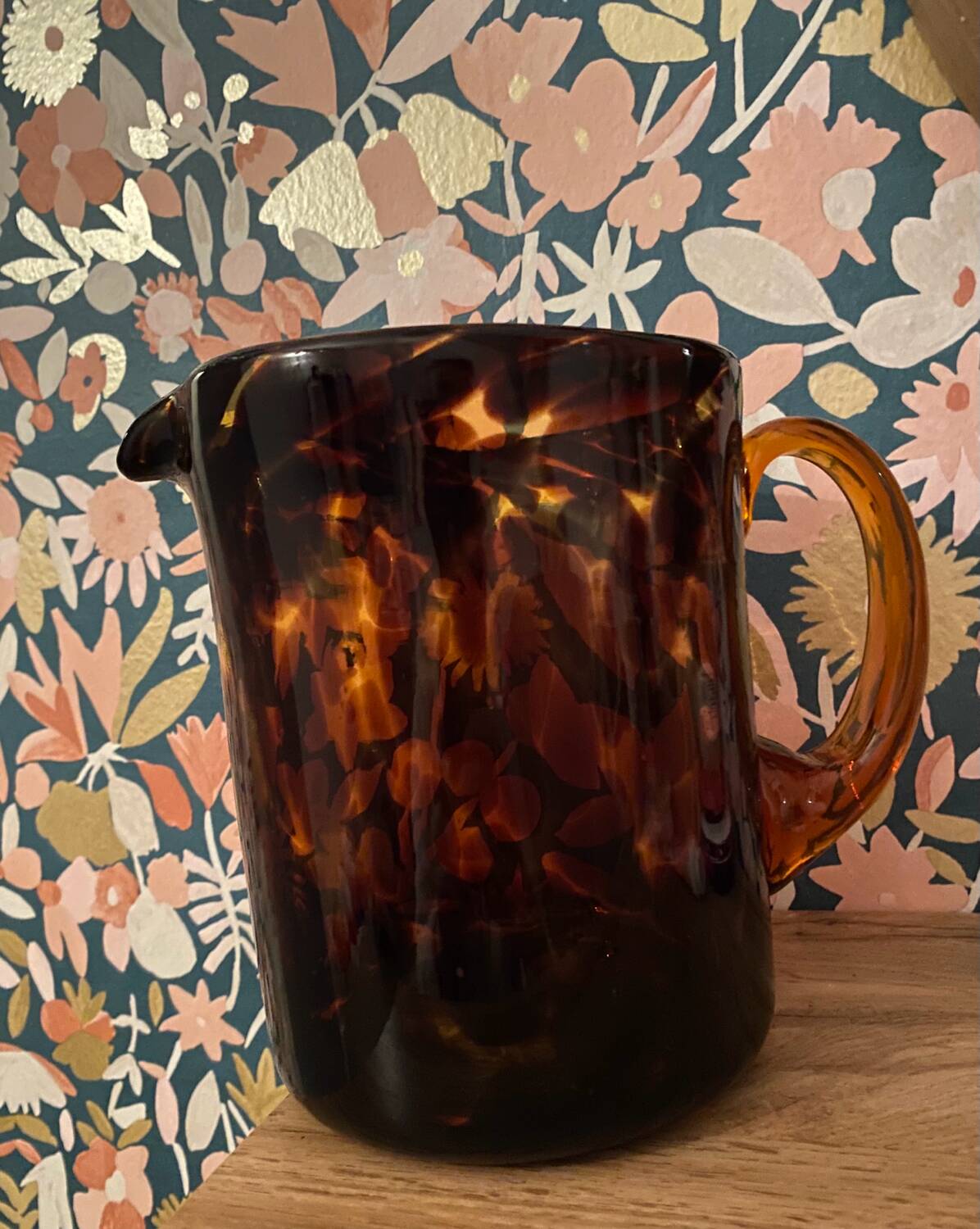 Blown glass carafe from the 60s