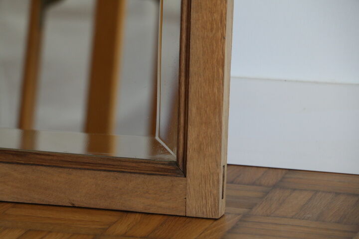 Miroir bois brut biseauté