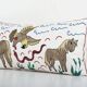 Vintage embroidered cushion cover 46x89 cm