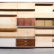 Modular wall system with rosewood panels Georges Frydman 70 years efa editor