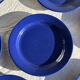 Set of 12 vintage blue ceramic plates D23