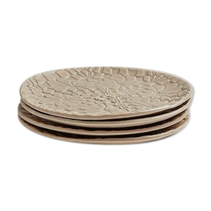 Lot de 4 assiettes blanca