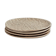 Lot de 4 assiettes blanca grège mat s