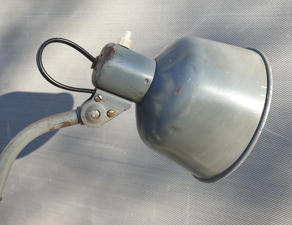 Workshop accordion lamp grey metal