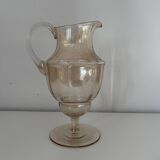 Iridescent glass carafe