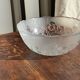 Vintage salad bowl with stylised rose pattern D23 H10