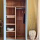 Art Deco wardrobe in patinated solid oak | Amandine