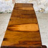 Art Deco chest of drawers in flambé walnut veneer circa 30's/ 40's