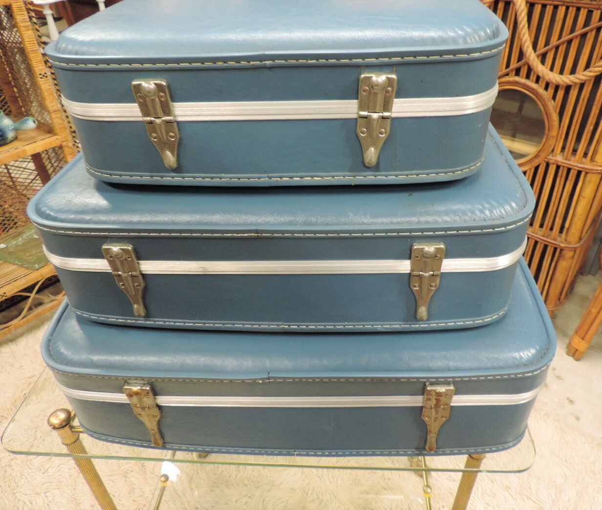 Set of three suitcases "Air France" 1960